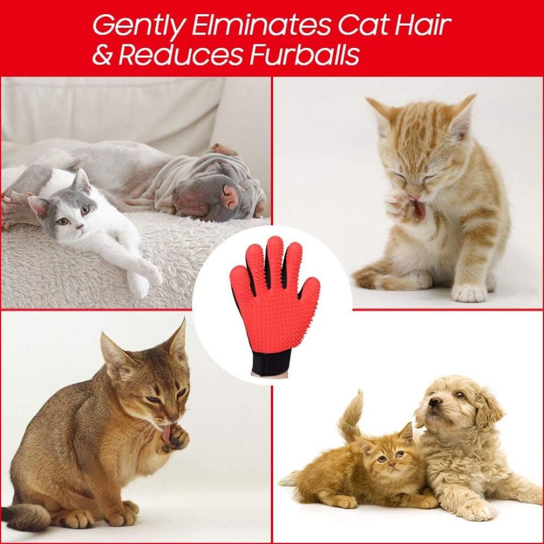 Pet Grooming Glove, Pet Brush Glove, Deshedding Brush Glove, Pet Hair Remover Brush - Image 4