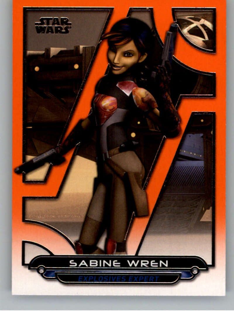 2017 Topps Star Wars Galactic Files Reborn Orange REB-3 Sabine Wren Official Motion Picture Collectible Trading Card (Stock Photo May Be Shown, Near Mint or Better Condition)