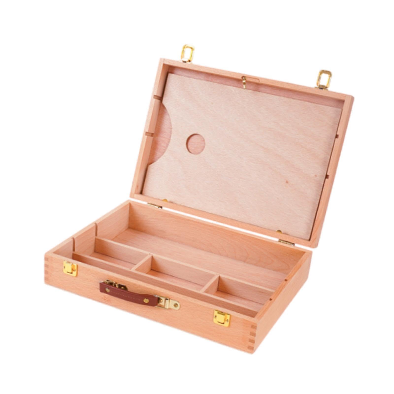 Holzkasten Zur Aufbewahrung von Künstlerbedarf Und Zubehör, M
