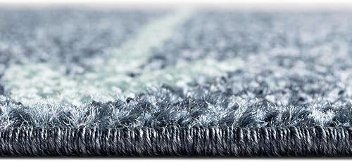 Miniatura 4 de Unique Loom Autumn Collection - Alfombra rectangular de 5 pies 3 pulgadas x 8 pies, color azul marino y gris