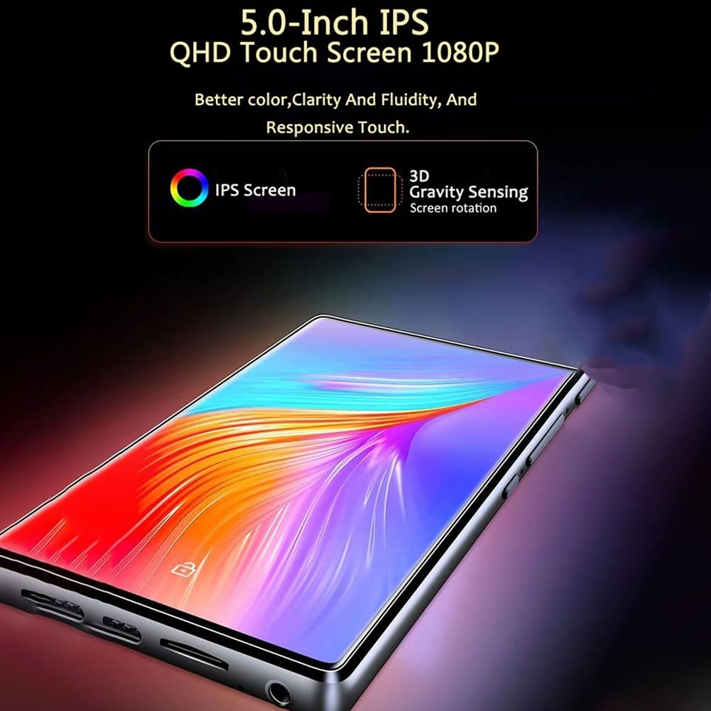 per Android 11 per lettore mp3 5 pollici Touchscreen Dual WiFi per (inglese | per Android 11 OS, WiFi dual-band, supporto download app, schermo HD da 5 pollici, streaming senza soluzione di continuità