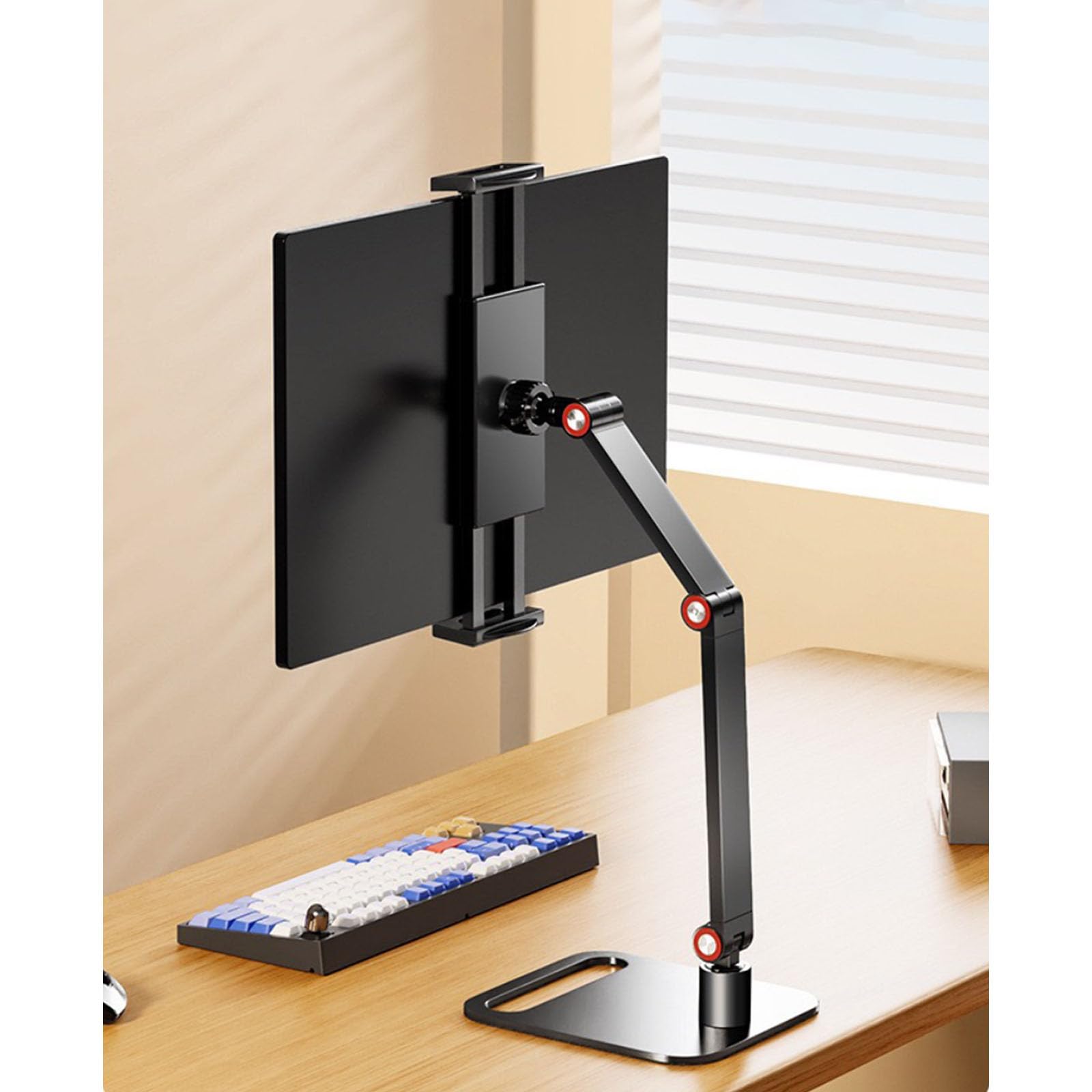 Supporto per telefono in ABS con supporto magnetico e braccio regolabile, supporto per telefono da tavolo per ufficio e viaggio Supporto da lavoro Braccio supporto regolabile Supporto da tavolo