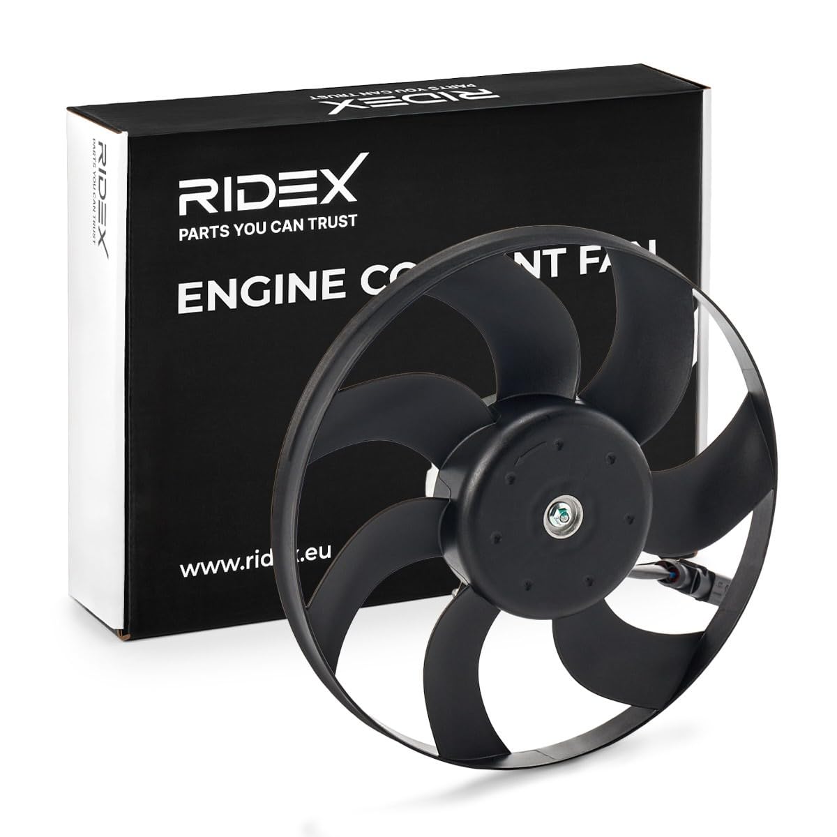 RIDEX 508R0032 Ventilador de motor sin bastidor de ventilador radiador (armazón) Compatible con VW Polo V Hatchback 6R1, 6C1