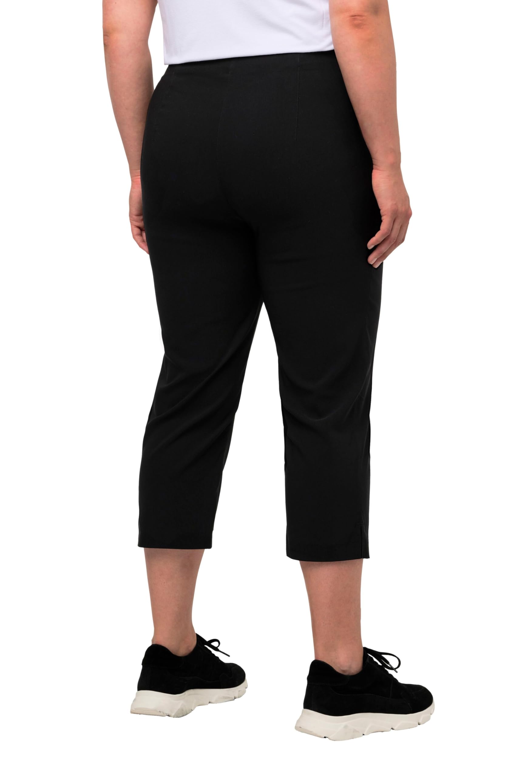 Ulla Popken Pantalón bengalina, hasta la Pantorrilla, Cintura elástica, elástico 640914