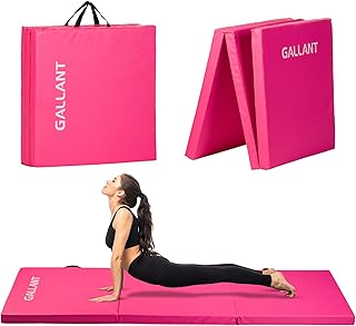 Gallant Foldable Gymnastics Mat – 6ft Long & Tri Folding, 5cm Thick High Density Foam, Non Slip & Easy to Clean – Tumble E…