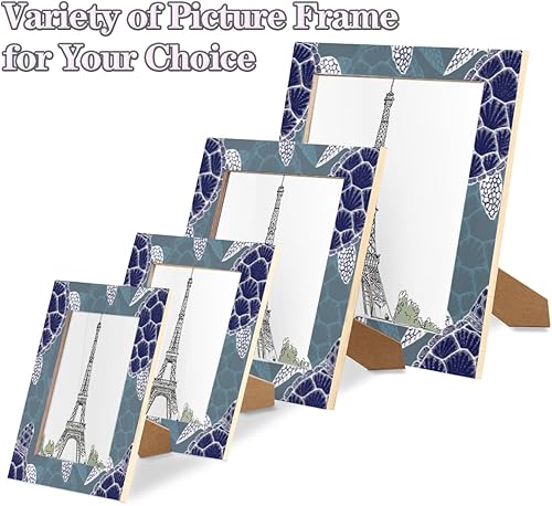 Miniatura 5 de TropicalLife Marco de fotos de tortuga marina de 8 x 10 pulgadas, para pared o mesa, decoración del hogar, marco de fotos de madera con estampado de