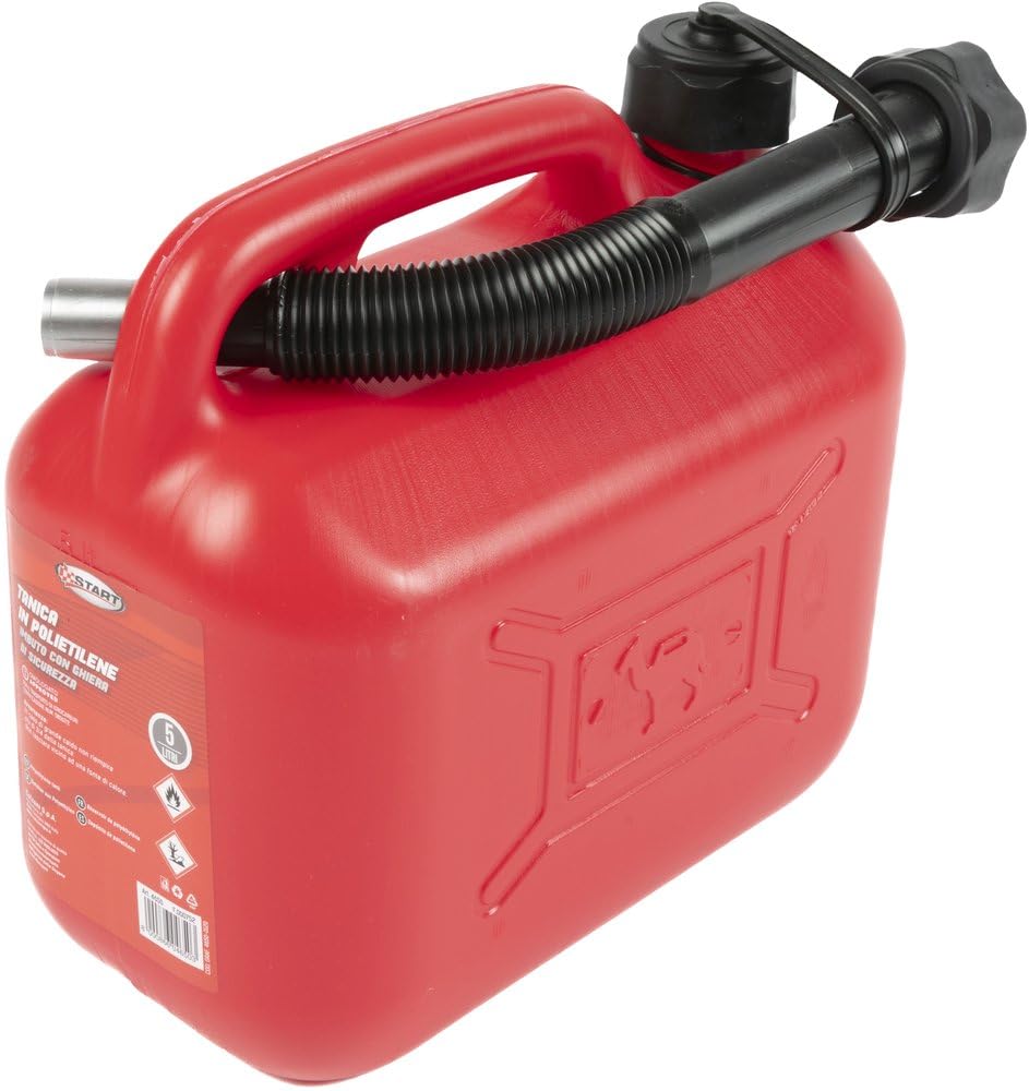Tanica In Plastica Per Carburante 5L Con Bocchettone - Leggera E Omologata - 4
