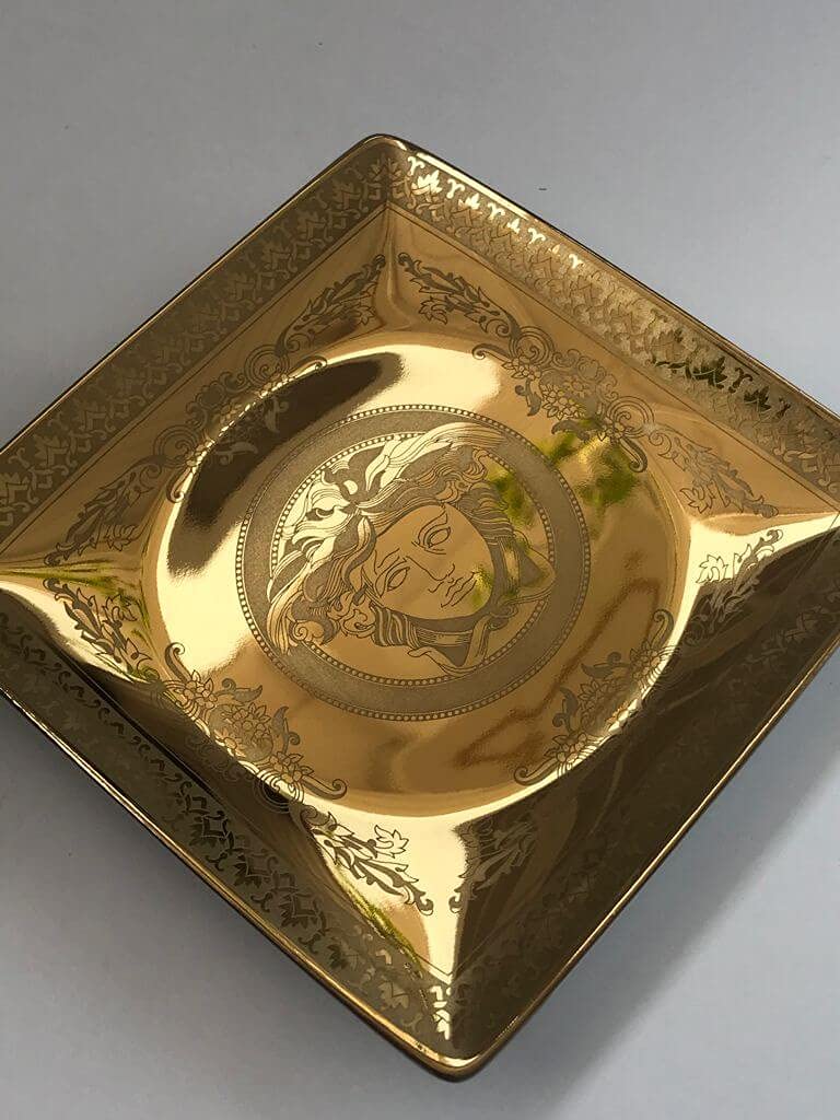 Golden Medusa, Piattino Quadrato 12cm