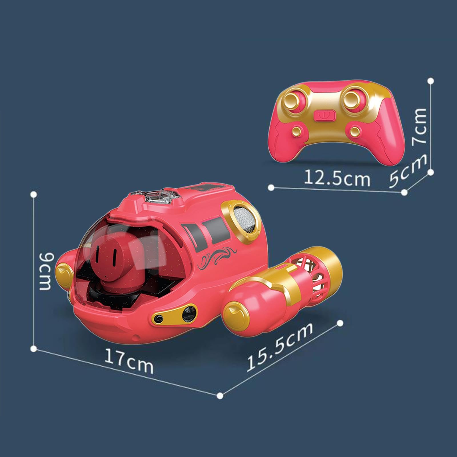 Lancha de Gas con Rociador, Mini Lancha RC con Movimiento hacia Adelante Y hacia Atrás, Ideal para Fiestas en Parques Y