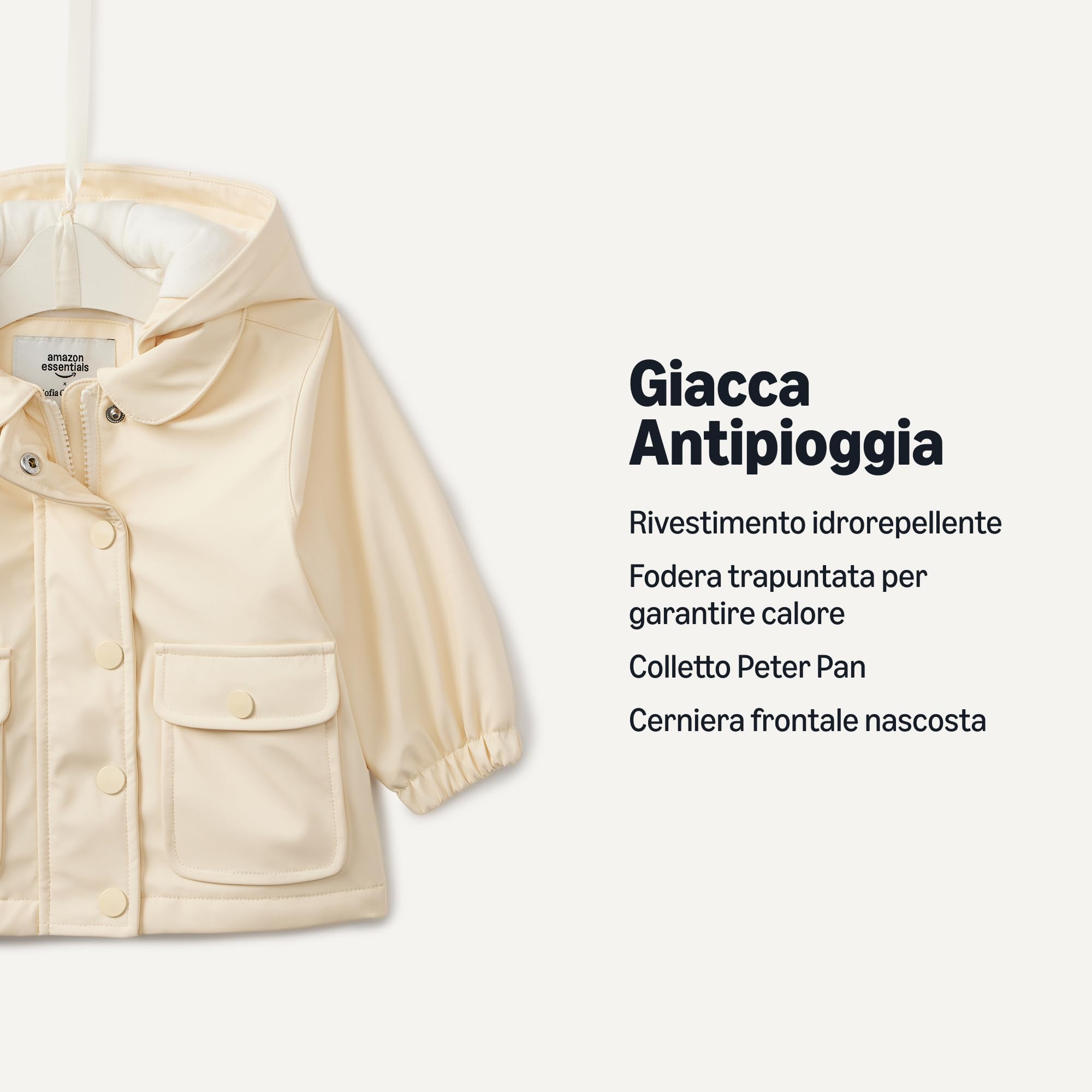 Amazon Essentials Bambine e Ragazze Giacca Antipioggia Idrorepellente