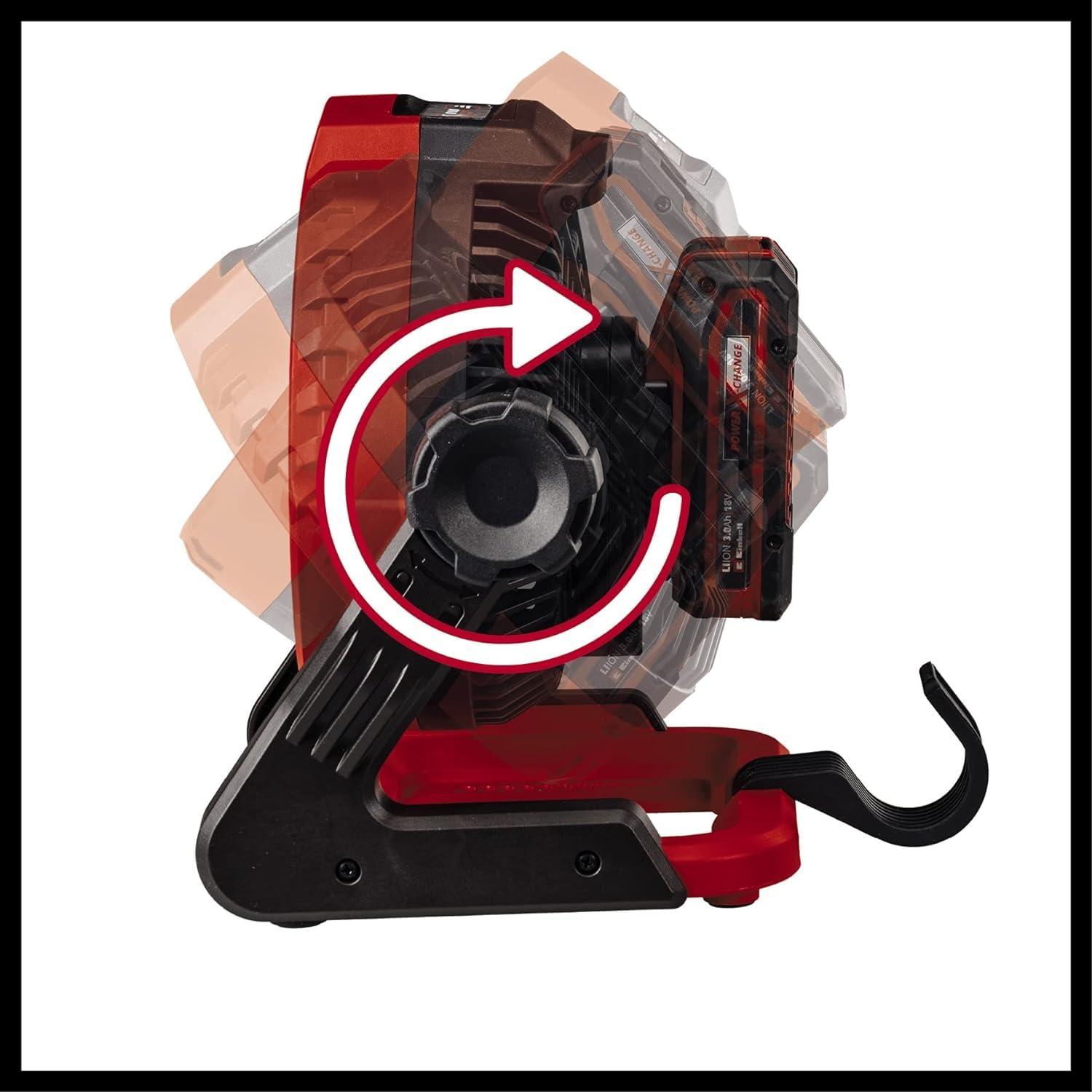 Einhell Ventilateur sans Fil GE-CF 18/2200 Li TC-Solo Power X-Change (18 V, 3 Niveaux de Vitesse, tête orientable à 360 degrés) Livré sans Batterie ni Chargeur