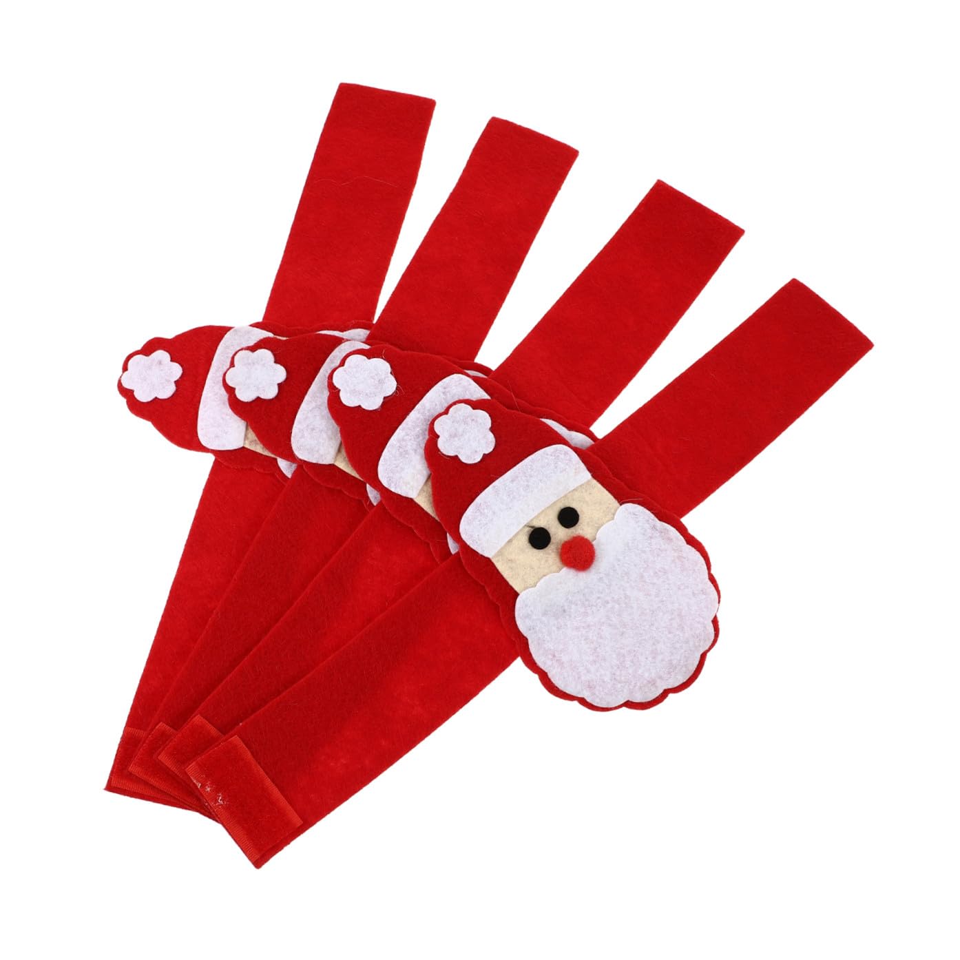 Cabilock 8 Set Fibbia Del Tovagliolo Di Natale Fibbia Tovagliolo Natalizio Porta Perline Fibbia Per Tovaglioli Portatovaglioli Natalizi Decorazione Rosso Tessuto Non Tessuto 4 Pezzi * 8