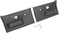 HECASA Black PP Inner Door Panels for 1981-1987 Chevy Pickup Trucks - Power Lock Compatible Pair, Durable & Soundproof