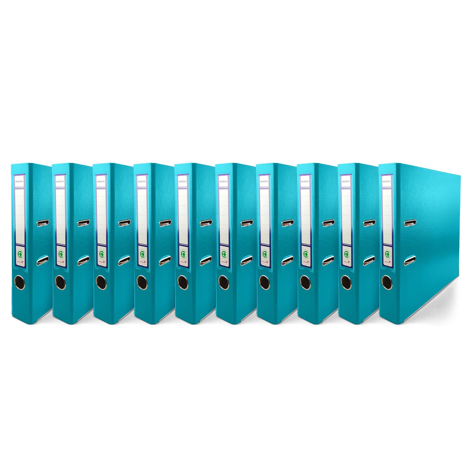 Netuno 10 Binder Turquoise A4 Spine 5 cm 1.97 in Extra Wide Cardboard File Organizer for Office School Desk Storage documents Strong Stable Large Capacity Practical โ image 1