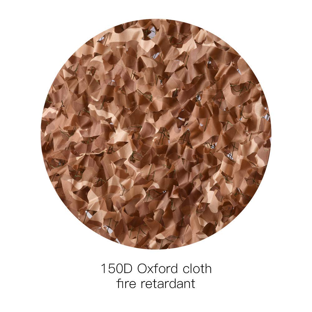 WeiQuan Ji Camouflage Netting Desert Military Camo Net for Sunshade Camping Shooting Hunting,Car Covering,Bird Watching Net,Party Wall Decoration Nets CS Game ((16.4ft x 22.96 ft) 5x7 Meter)