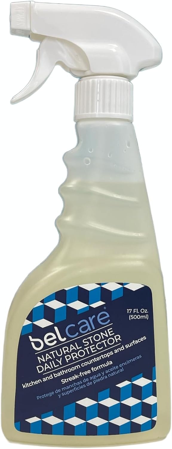 Natural Stone, Marble and Granite Sealer | Water-Based Stone Sealer Spray, pH-Neutral Surface Protector for Countertops, Vanities & More – 17 fl oz
