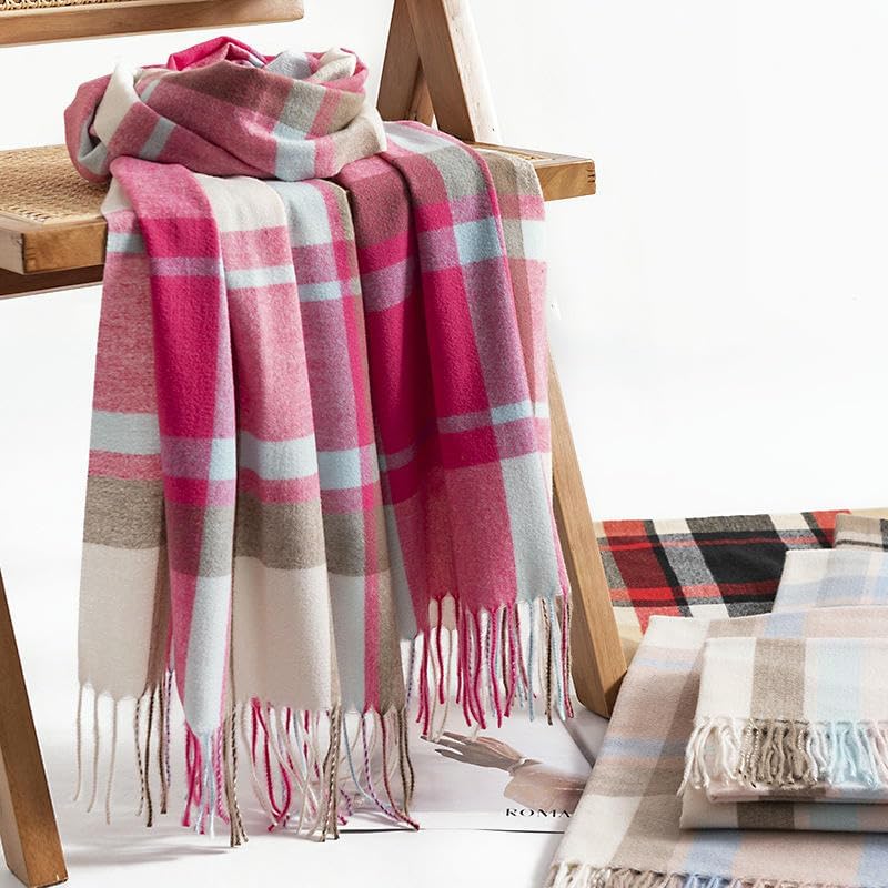Thick Scarf 1 Piece Knitted Autumn And Winter Printed Warm Scarf For Men And Women