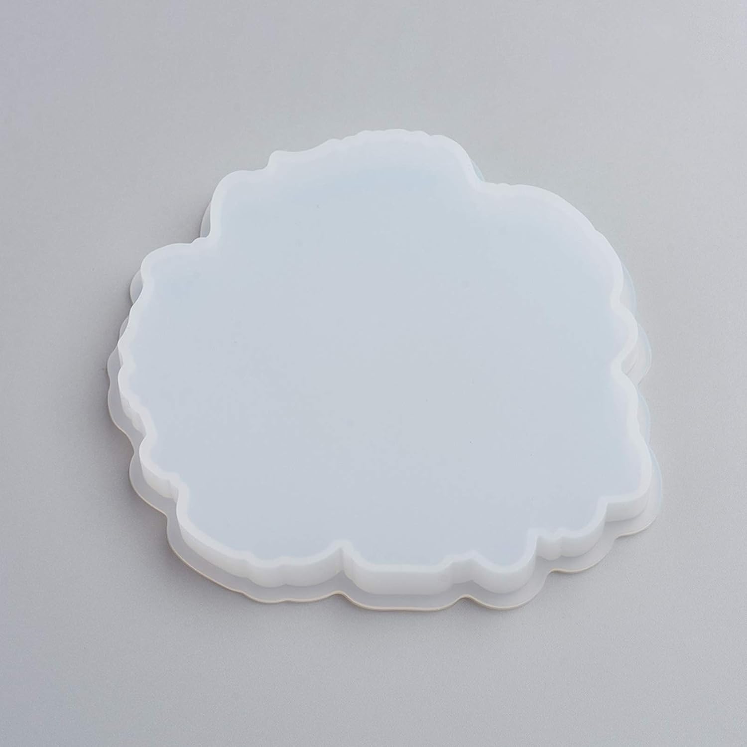 Craftdady 5Pcs Coaster Silicone Molds Irregular Epoxy Resin Casting Mold Tray 3.77x3.54 Inch for UV Resin DIY Craft Cup Mat Home Decoration