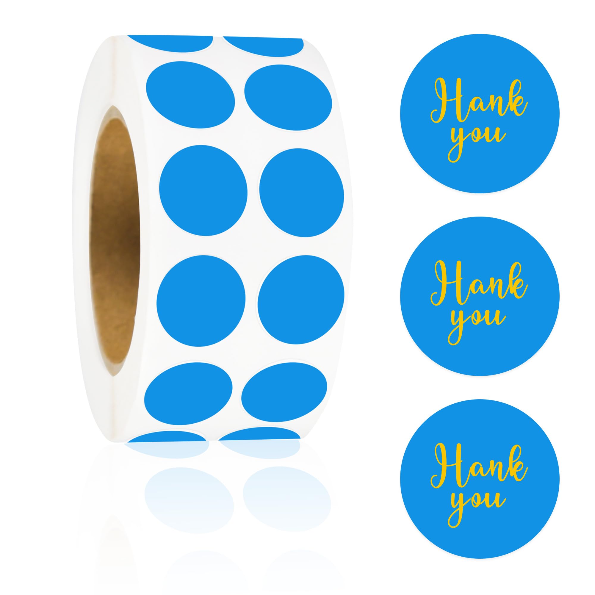 Round Stickers 13mm Circle Labels with Color Coding Dot Sticker Waterproof Removable Roll of 4000 (Blue 4000)
