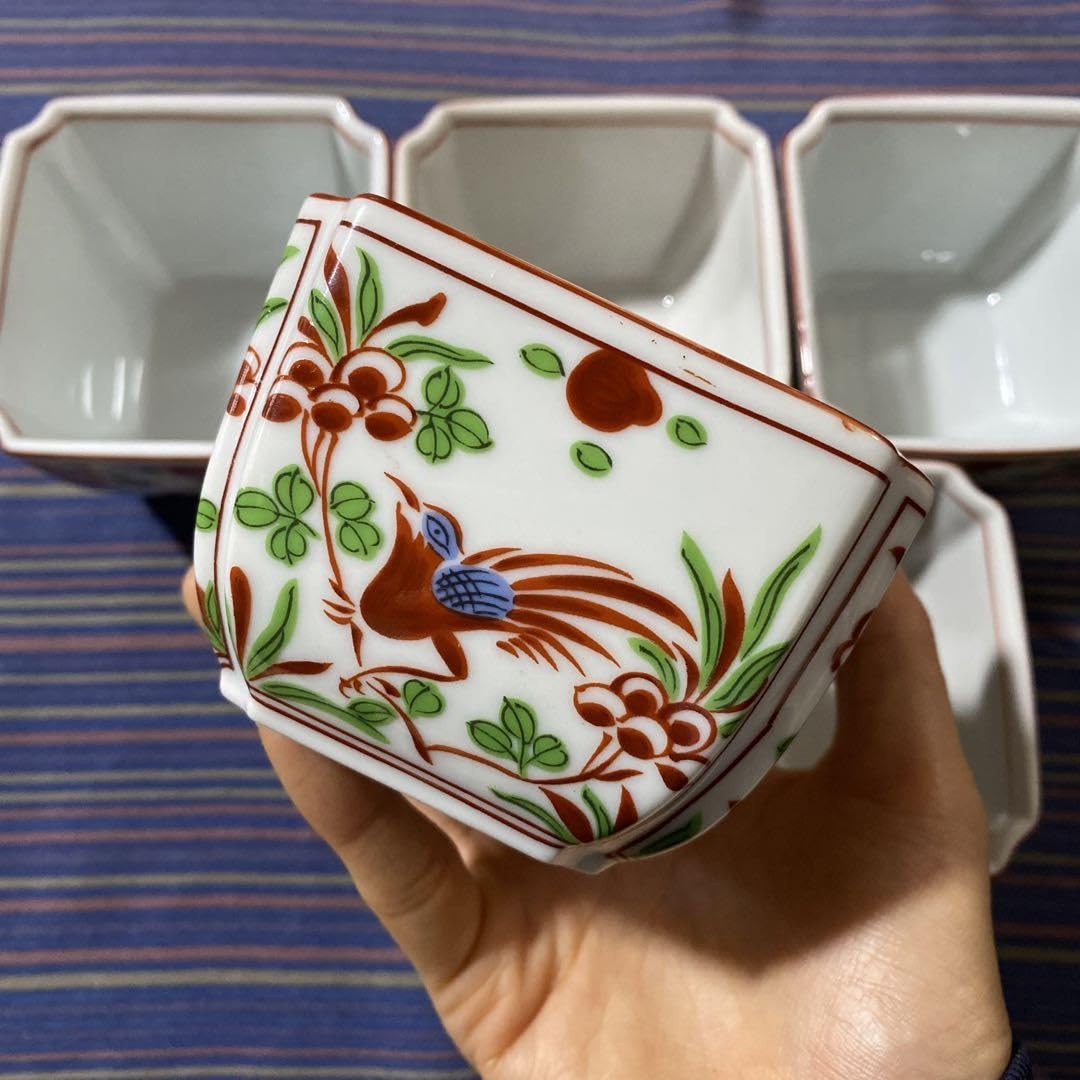 たち吉 色絵花鳥 小鉢 5個セット