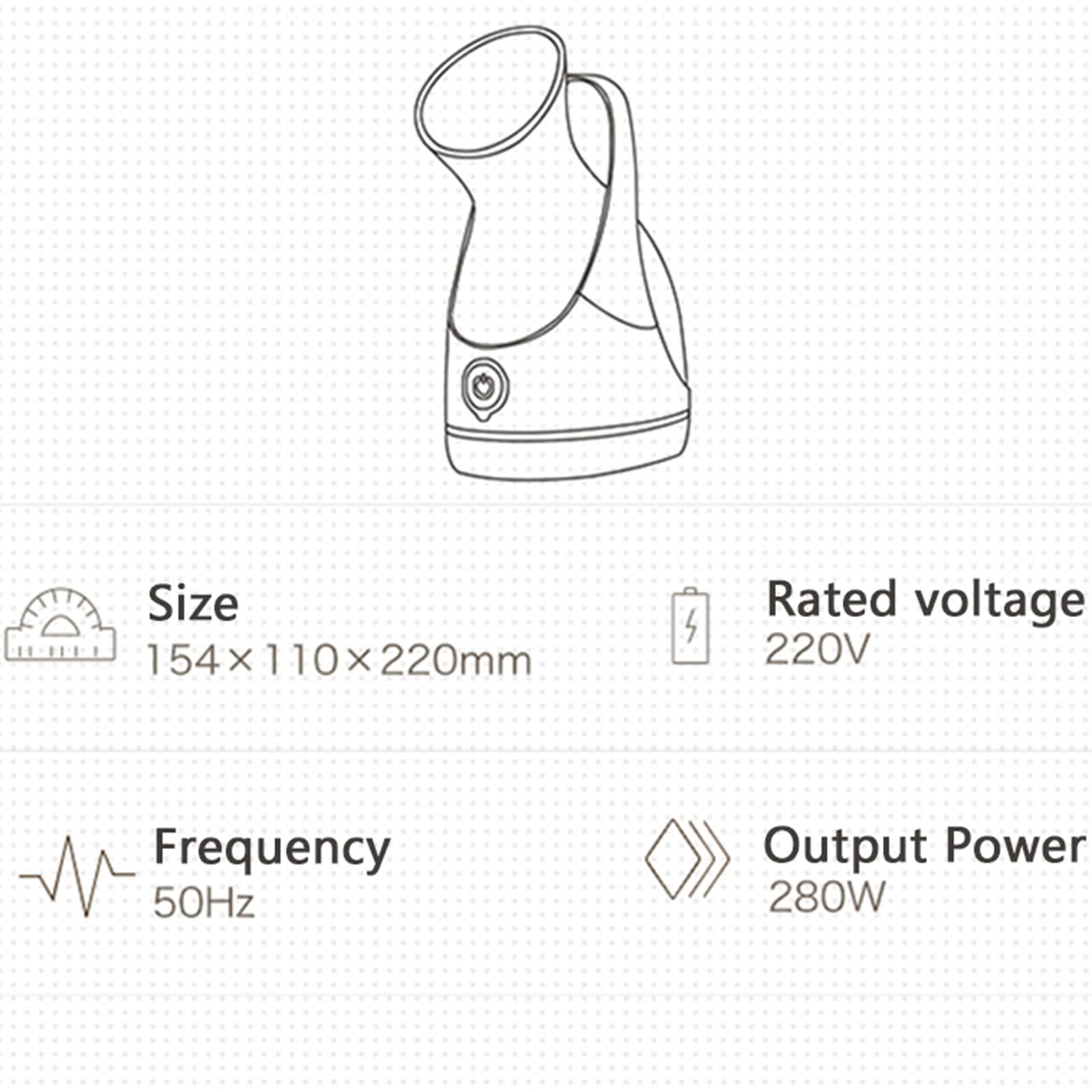 KONKA - Vaporizador facial Nano Ion caliente para la cara de la niebla del vapor, 100ML para el hogar sauna SPA de niebla cálida dragado poros humidificación hidratante instrumento de belleza