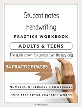 Student Notes Handwriting Workbook for Adults and Teens: A Booklet to Help Improve Your Penmanship and Lettering Skills with Tips & Practice Pages