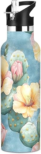 Miniatura 13 de Reusable Water Bottles with Straw Lid Nature Shark Pirate Style Vacuum Insulated Leakproof and BPA Free for Travel, Camping, Sports