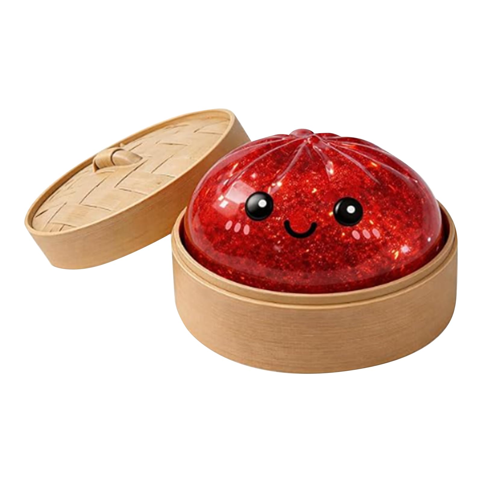 Glitter Dumpling Squishies with Steamer Box – Colourful Stress Balls Fidget Sensory Toys – 2026 New Bun Squeeze for Anxiety Relief – Christmas Birthday Party Stuffers Gift (A) — image 1