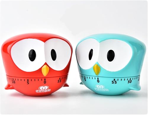 Miniatura 7 de Temporizador de maquinaria de águila de ojos grandes de dibujos animados, 60 minutos, temporizador mecánico de cocina, temporizadores de cocina,