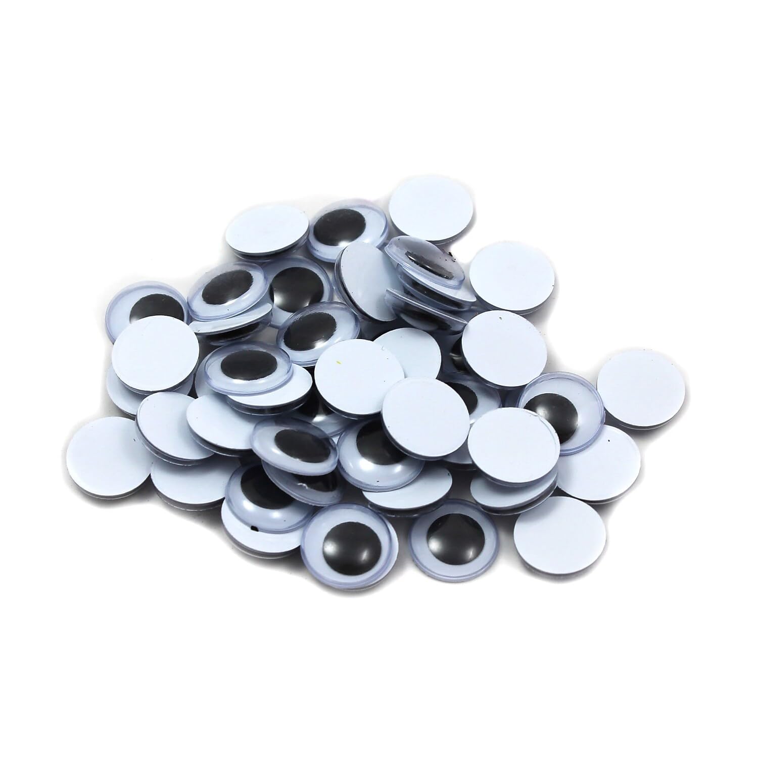 Creative Arts by Charles Leonard Wiggle Eyes Round 15mm Black 50 per Bag