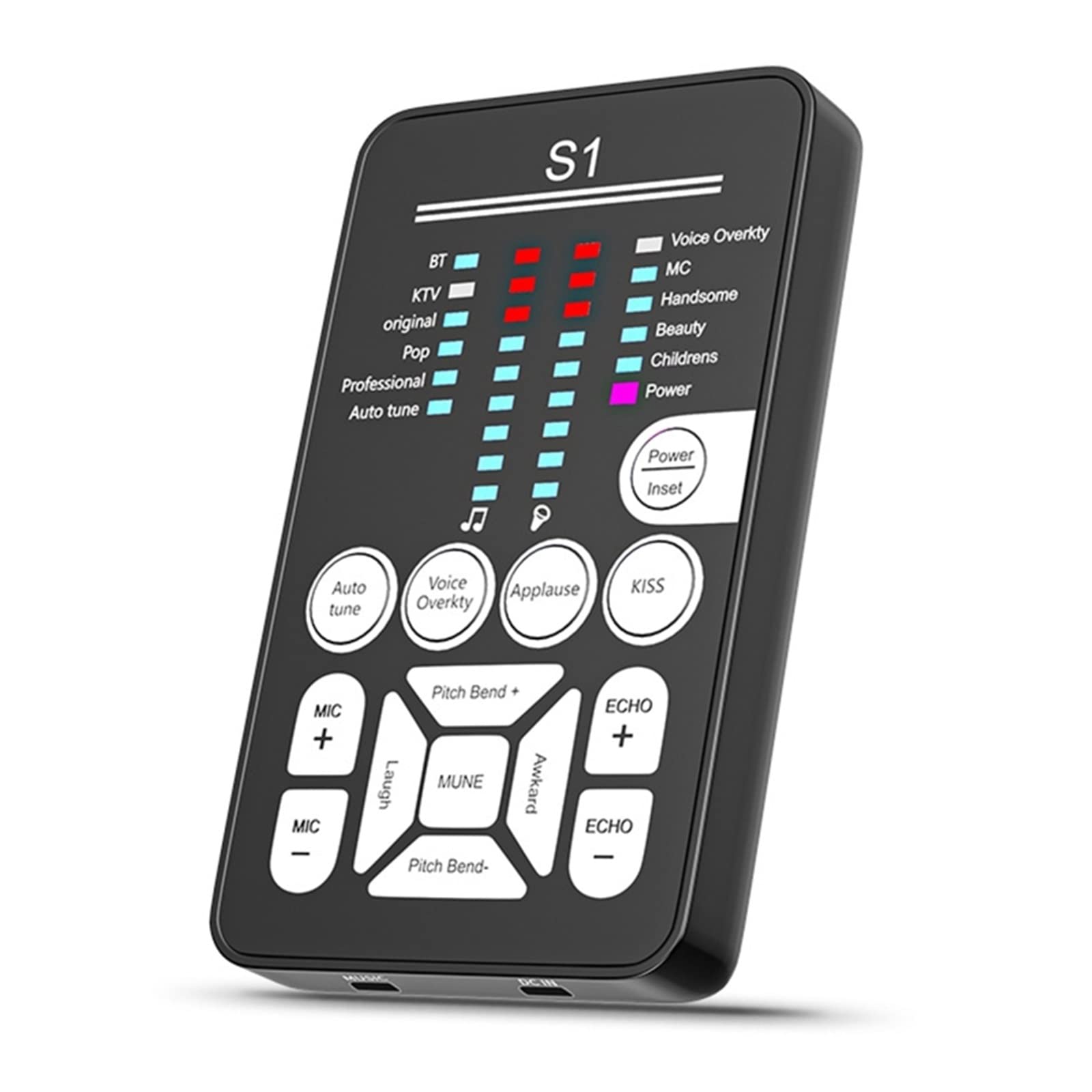 Mixeur Audio Professionnel, Carte Son S1 Live, Casque USB Externe, Microphone, Carte Son De Diffusion en Direct pour Téléphone Portable, Ordinateur, Pc,