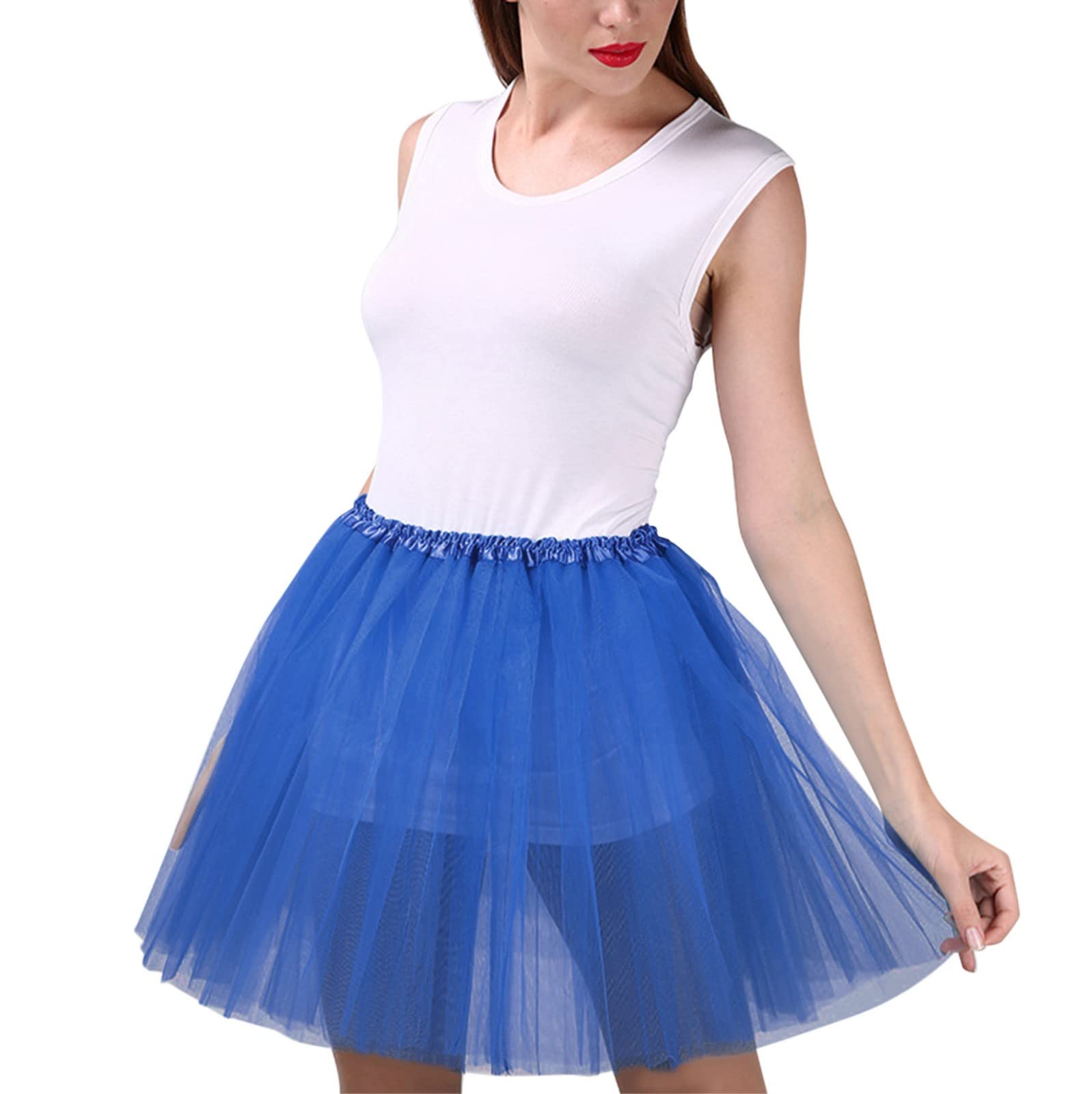 Damen Tüllrock Im 50er Jahre Style – Kurzer Tutu Rock Mit Hoher Taille Für Karneval & Party