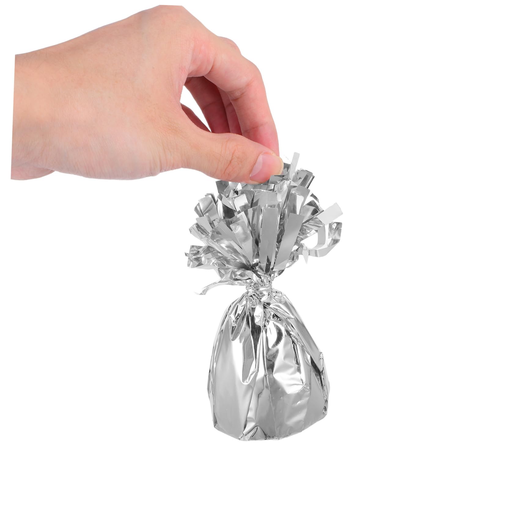 6 Stück Ballongewichte aus Pvc und Zement Silber Einfach zu Verwenden für Geburtstage und Feiertage Dekorativ für Luftballons