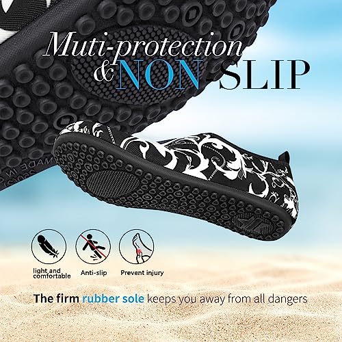 Image of Homitem Water Shoes for Women Men Aqua Socks Swim Beach Pool River Slip-On Barefoot Quick-Dry Vacation Cruise Essentials Accessories for Yoga Kayak Sports