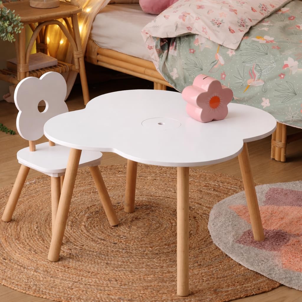 Atmosphera - Table Enfant Ally Blanche 51x51x40cm