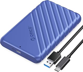 ORICO 2.5 inch USB C Hard Drive Enclosure USB 3.1 to SATA III External Hard Drive Case for SSD HDD 9.5 7mm Tool-Free with UASP,25PW1-C3