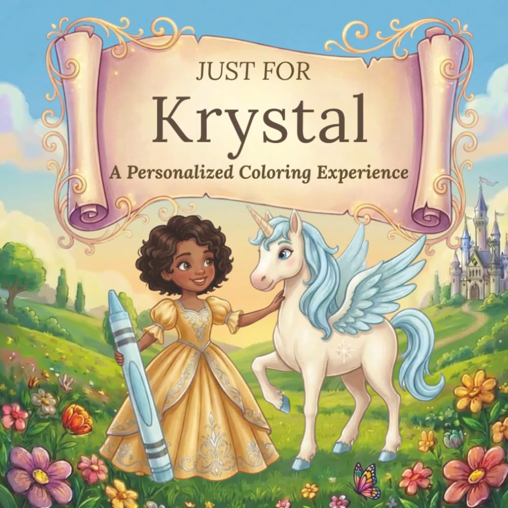 Just for Krystal: A Personalized Coloring Experience: 50 total coloring pages | 28 coloring pages featuring Krystal’s name | 22 coloring pages themed for girls (Personalized Coloring Book Series)