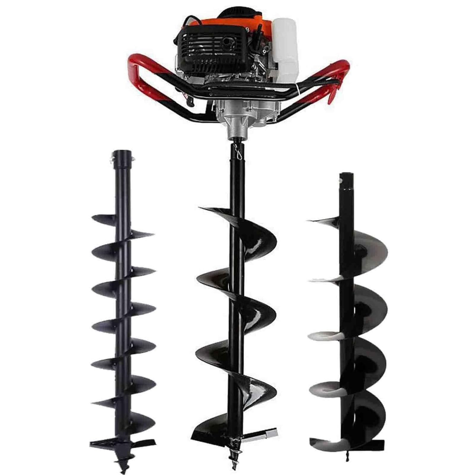 Mototrivella Scoppio,Trivella Terreno,158cc 4 Tempi,3 Punte (12/15/20cm) Giardinaggio/Recinzioni/Excavazione Fori/Piantagione Olivi,Scavaggio Rapido & Efficiente,Orti & Giardini 8/10/12cm