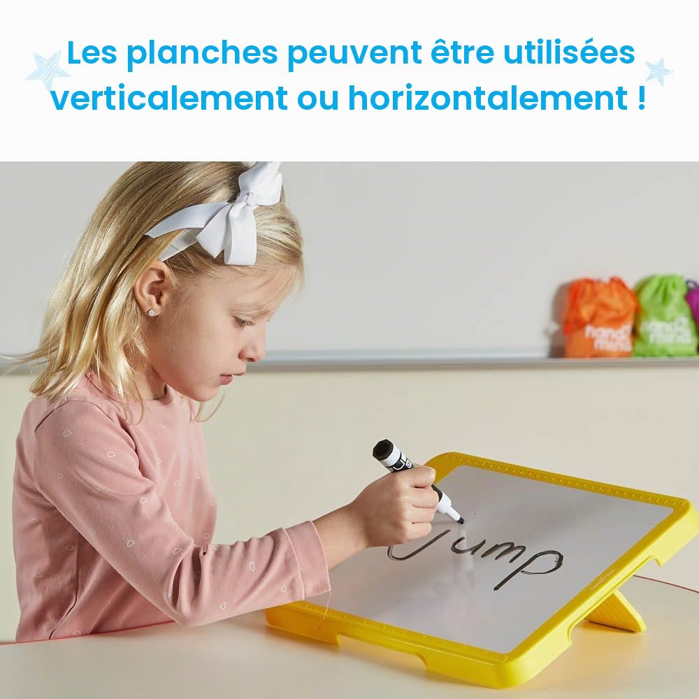 Learning Resources Tableaux Inclinés pour Écriture, Ensemble de 6, Encourage la Bonne Posture, Réduit la Fatigue, Surface Effaçable, Idéal pour Ecole Primaire, Éducateurs et Parents, Enfants 4 5 6 ans
