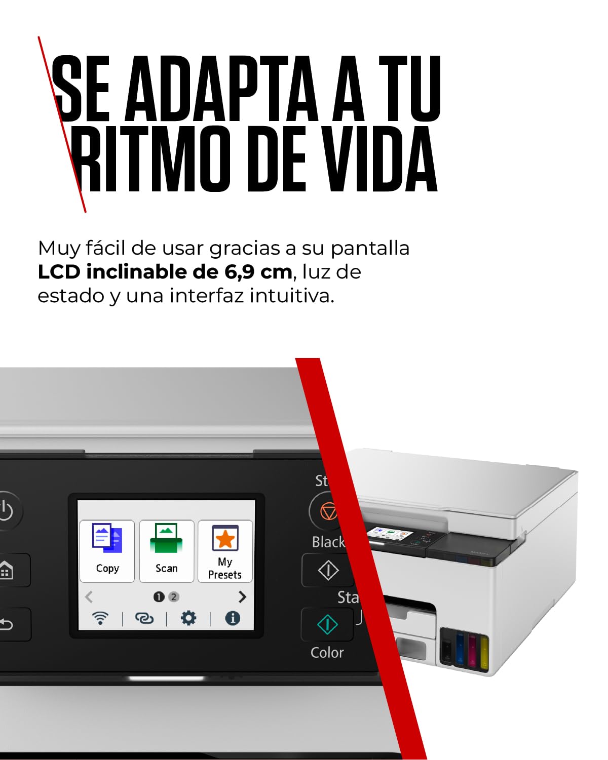 Canon MAXIFY GX1050 – Impresora Multifunción MegaTank a Color, Copiadora y Escáner A4 | Hogar y Oficina | Wi-Fi, Ethernet y USB | Inyección de Tinta