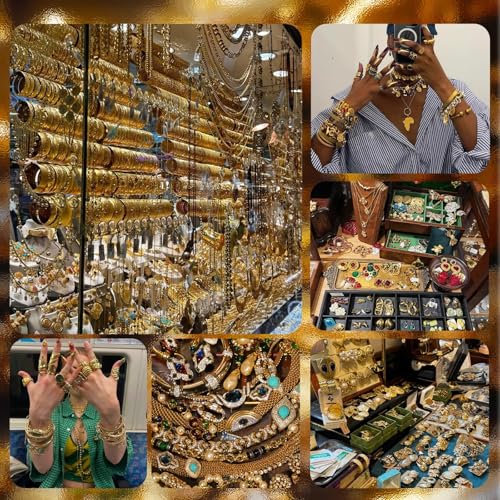 Image of SMUOBT Mystery Jewelry Jar Bundle - Surprise Vintage Jewelry Box for Women,Gift Jewelry Set (Necklace, Earrings, Rings,Kracelet,Keychain) - Unique Birthday Gift for Women