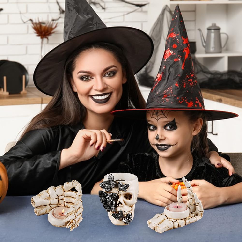 Modello di decorazione di Halloween a forma di pesce scheletro, teschio