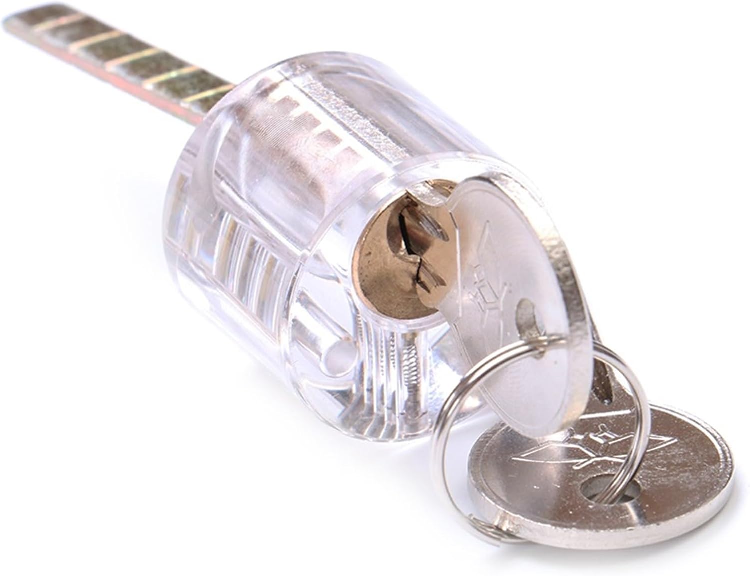 Transparent Locksmith Locks Cutaway Training Skill Professional Visible Practice Padlock Copper Lock 1Pcs