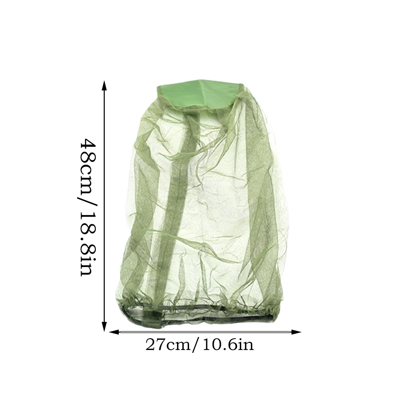Moustiquaire pour tête – Capuche filet anti-moustiques avec ajustement automatique, léger pour le jardin, la randonnée, la randonnée et les activités de plein air