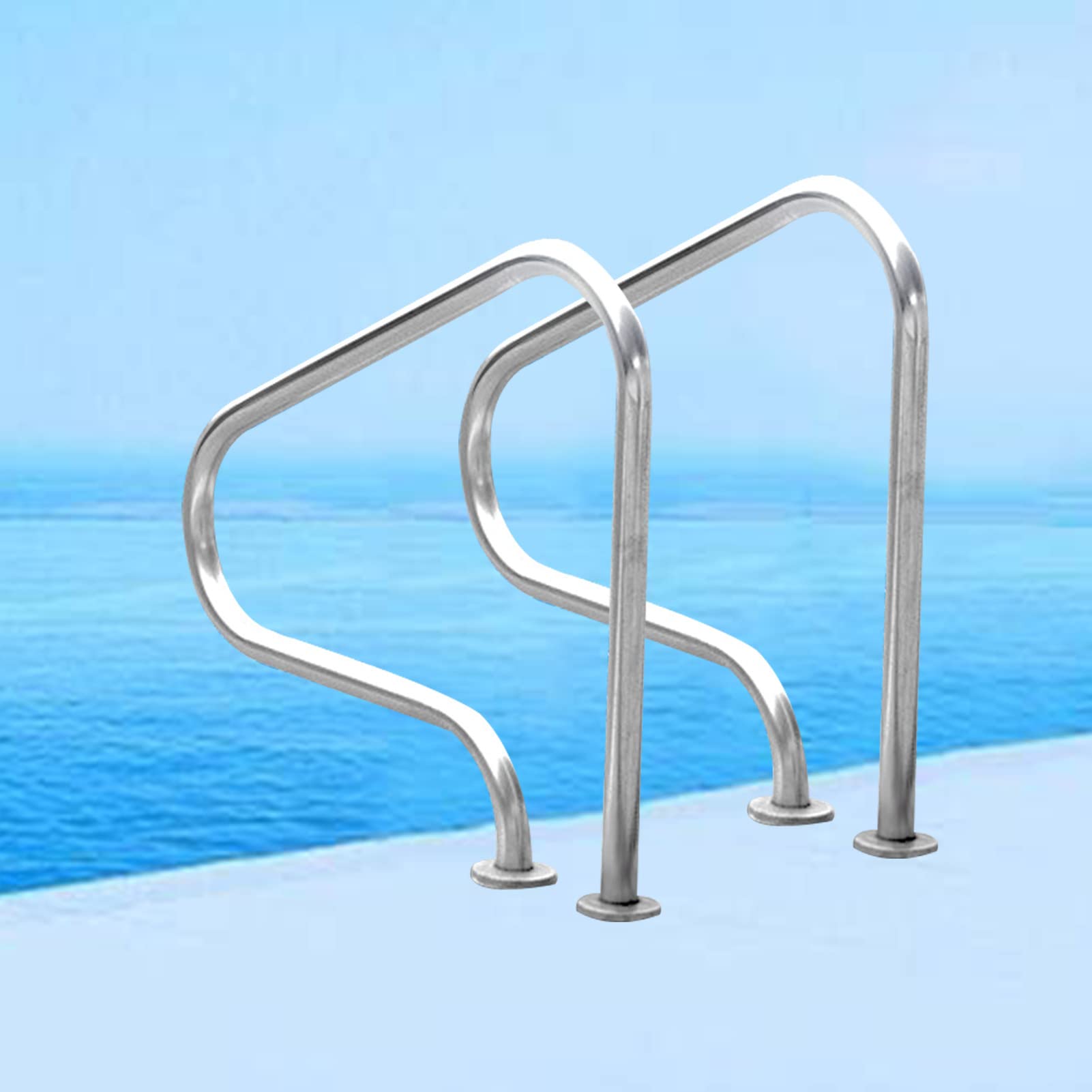 Main courante de piscine en acier inoxydable rampe d'escalier facile à installer
