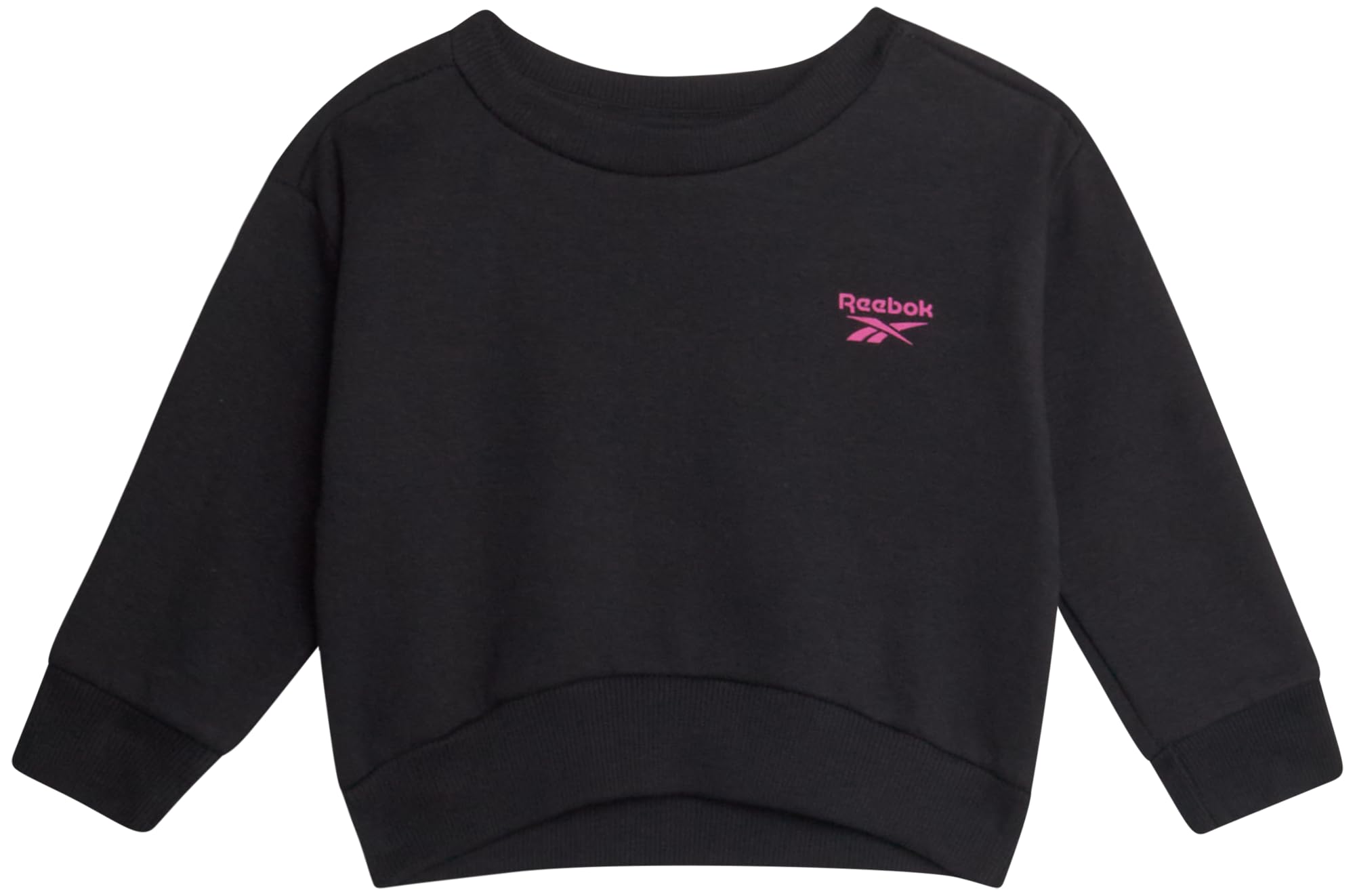 Reebok Set di pantaloni per bambine – 2 pezzi felpa girocollo in pile e leggings per bambine e bambine