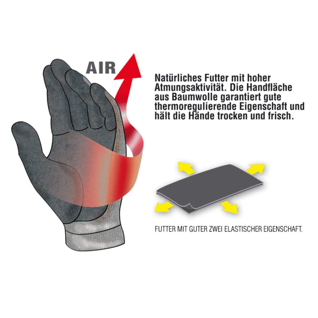 Arbeitshandschuhe Aus Rindspaltleder Weiß 8 (M Produktbild-Vorschau 9