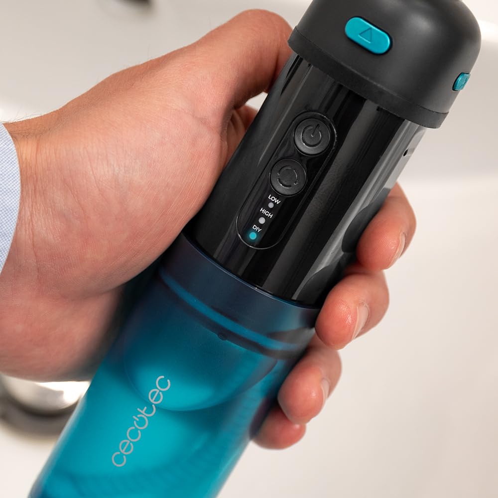 Cecotec ToothCare Jet Clean Splash. Kompaktowy i lekki irygator do zębów z 3 trybami, 8 intensywności, pojemność 150 ml, IPX7, w zestawie 3 wymienne dysze