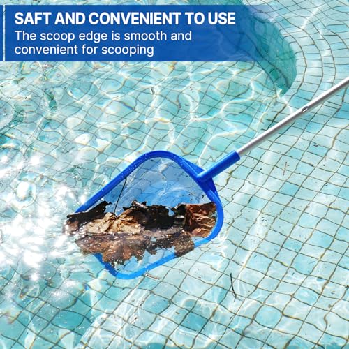 image for LEVOTIYER Pool Net - Pool Skimmer Net with 5 Section Detachable Poles,