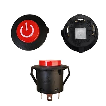 2 Pcs Power Button Switch Push Start Replacement Parts for Kids Ride On Toy Car Electric Wheels Trax Replacement Part Powered Switch Jeep SUV Trax Truck